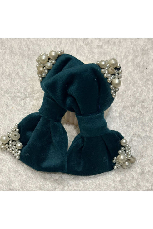Beaded Velvet Bows - Small
