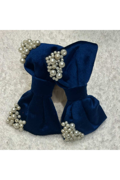 Beaded Velvet Bows - Small