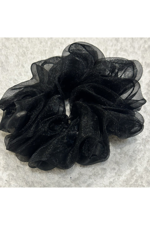Organza Black Scrunchine