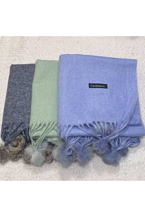 Balls wool cashmere Stoles
