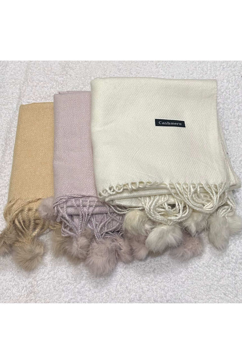 Balls wool cashmere Stoles